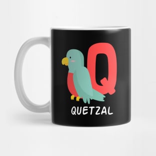 Quetzal animak name funny alphabet Mug